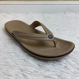Crocs Crocband Men's Flip Flops Tan Lightweight Sandals Size 13